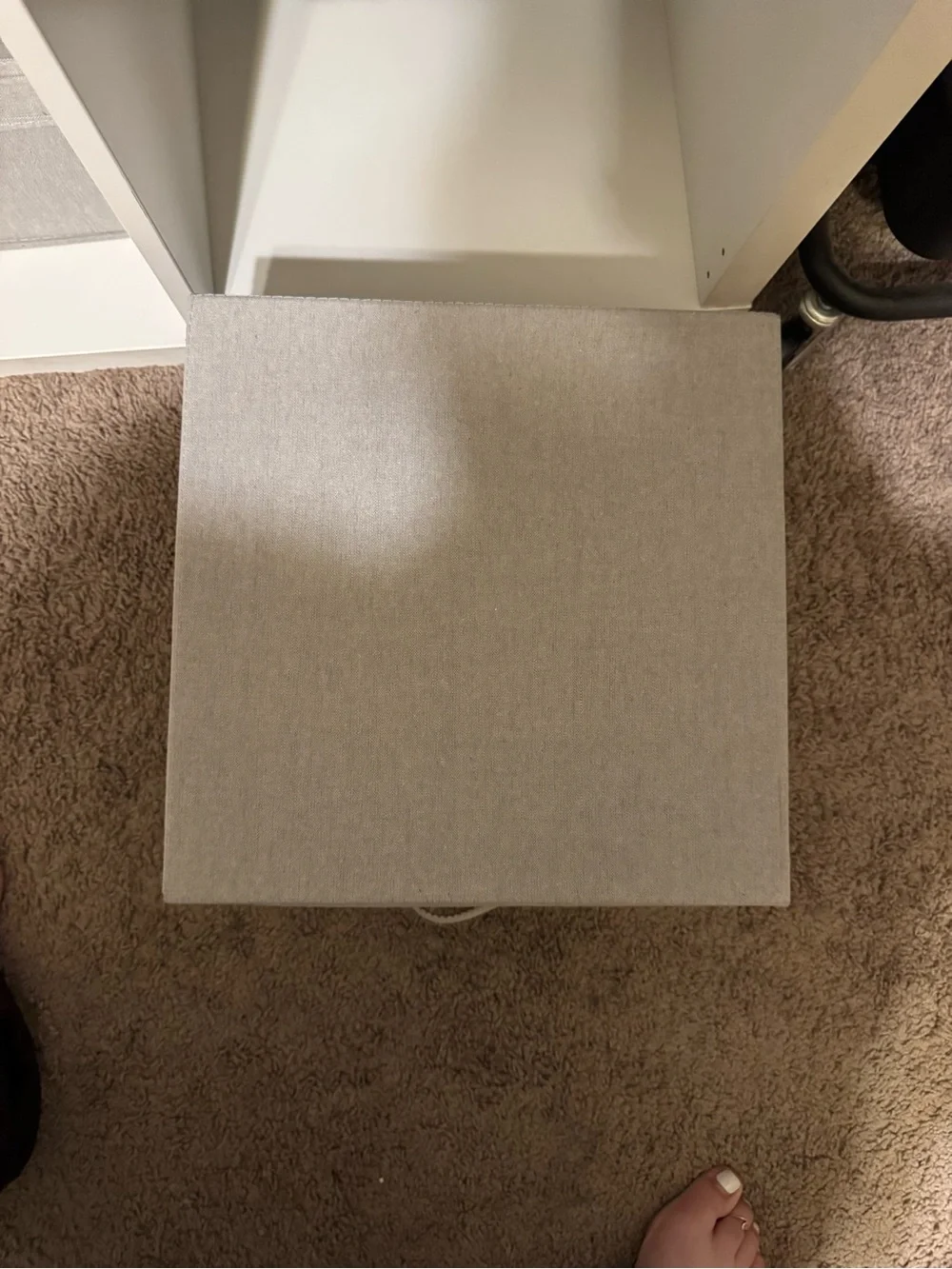 Neutral Fabric Storage Bin for Cube Organizer, Grey